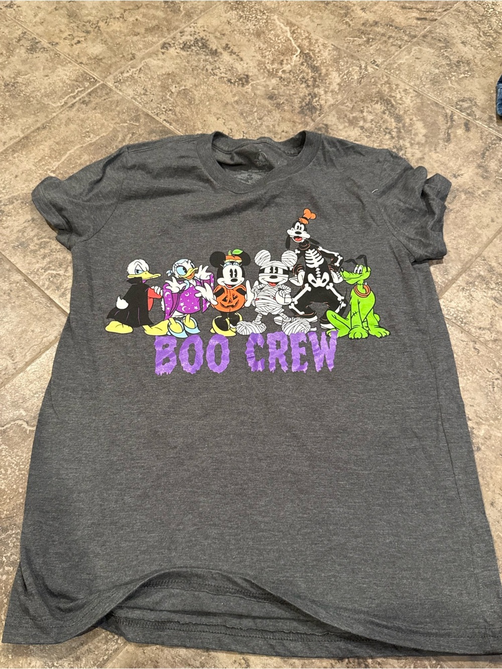 Disney Gray "Boo Crew" Halloween Character Tee
